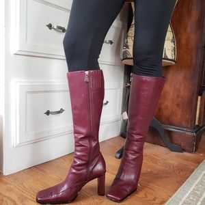 Dark Red Anne Klein boots
